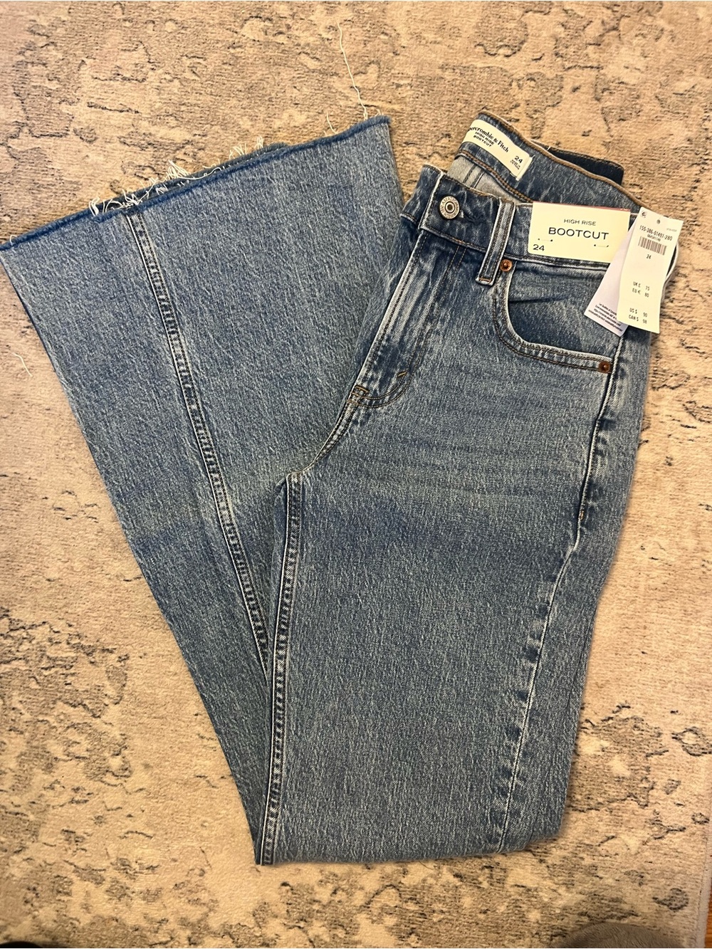Abercrombie High Rise Bootcut Women’s Jeans in Light Blue